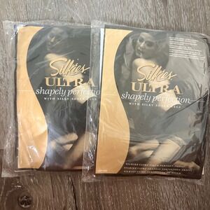 Silkies Ultra Shapely Perfection Vintage Pantyhose 2 Pairs Medium Honey Beige